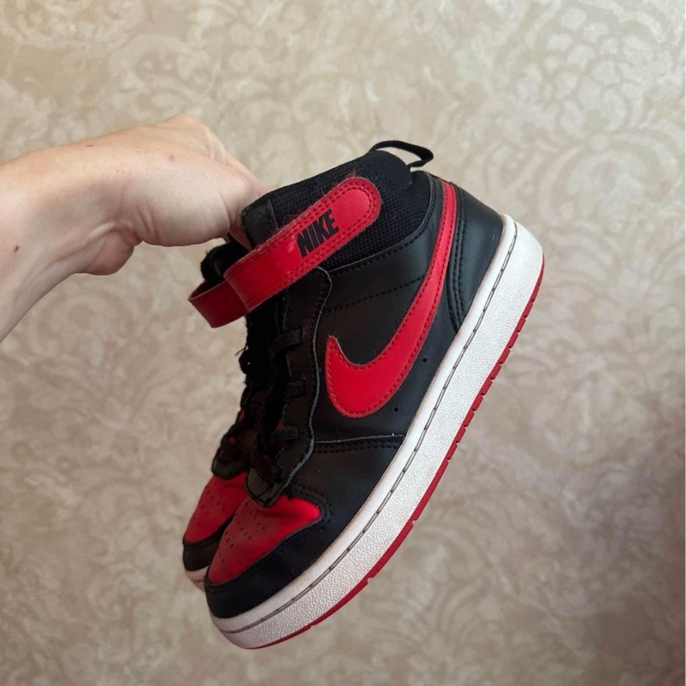 Nike red and black dunk sneakers